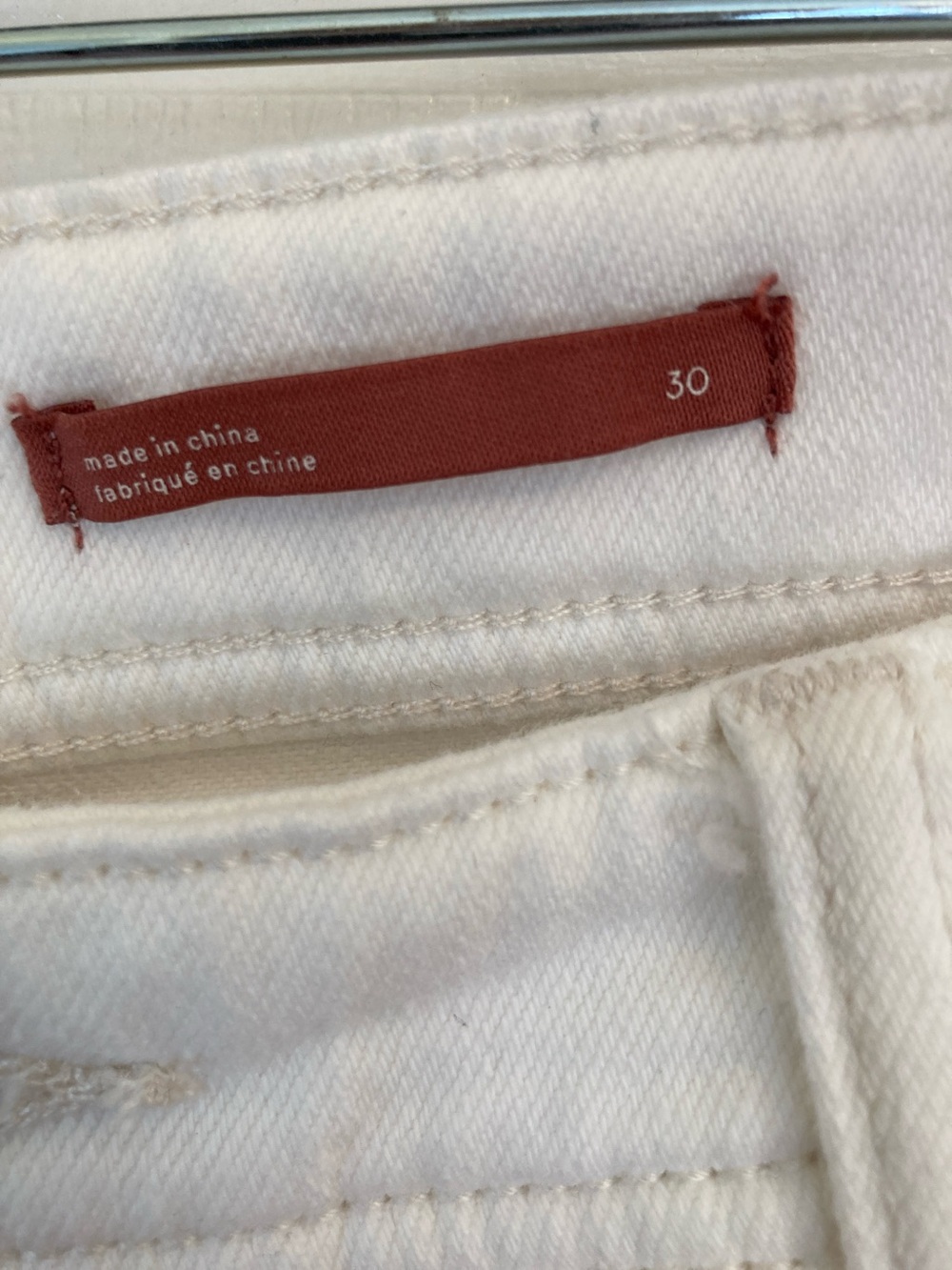 Pilcro Cream-Label Off  White Distressed Denim Jeans - Picture 4 of 15